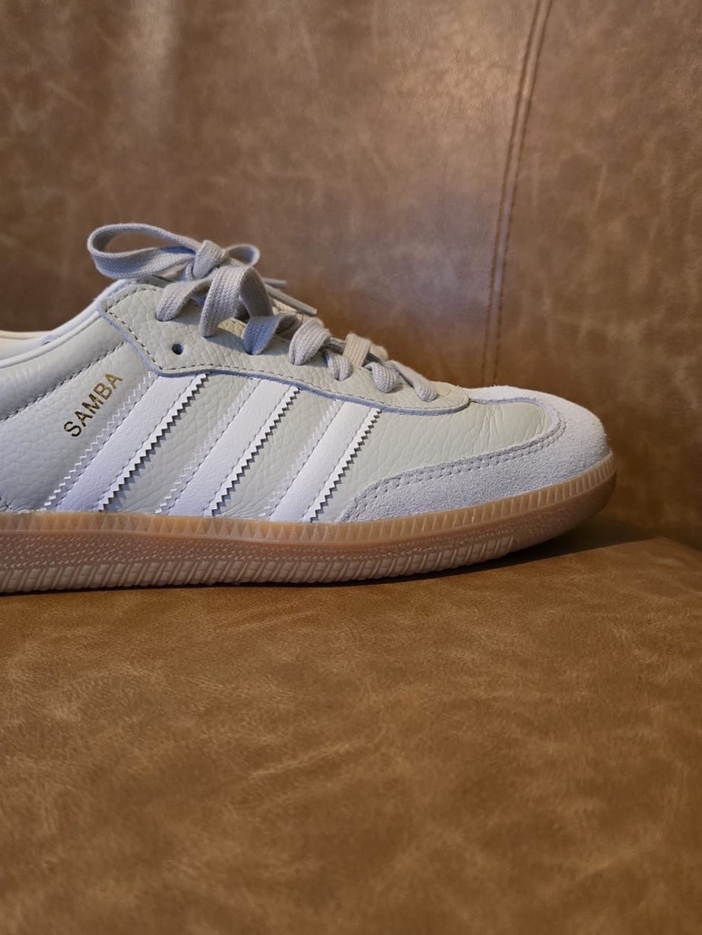 adidas women Light Gray Sneakers with Gum Sole - Picture 4 of 14